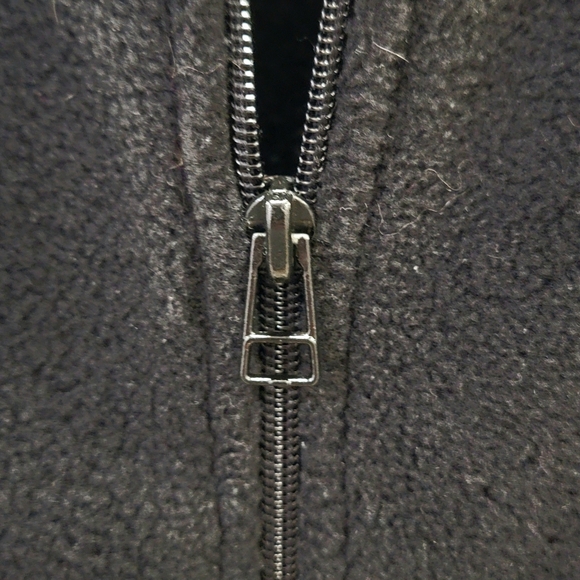 Vintage Northern Reflections Fleece Vest Black Faux Fur Trim Cozy Warm Women’s S - Picture 12 of 17